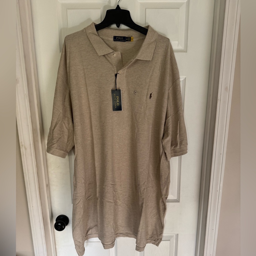 New Polo Ralph Lauren Polo Shirt Classic grey color size 4XLT